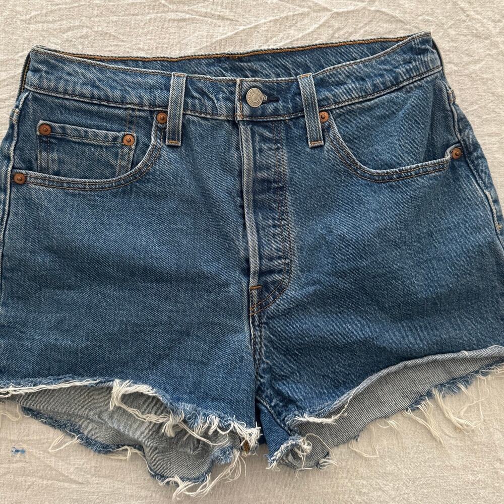 Levi's | blank tag 501 denim cut-off jean shorts with button fly size 28